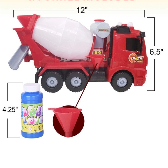 ArtCreativity Bubble🫧Blowing Cement Truck🚚Toy with LED🚦and Sound🔊Effects - Picture 5 of 8